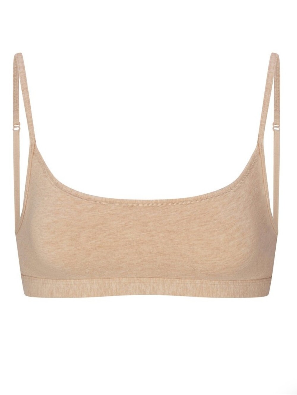 #606 SKIMS EVERYDAY COTTON SCOOP BRALETTE Clay Heather S